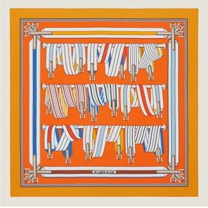 Hermes Les Sangles Finesse scarf 140. NWT.